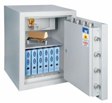 Rottner feuersicherer Wertschutzschrank EN5 Resort 130 IT Fire Premium Doppelbartschloss lichtgrau T05963